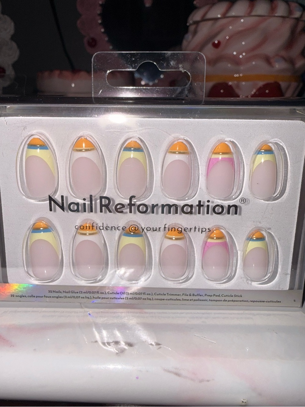 Nail Reformation Multicolored French Tip Press-On Nails
